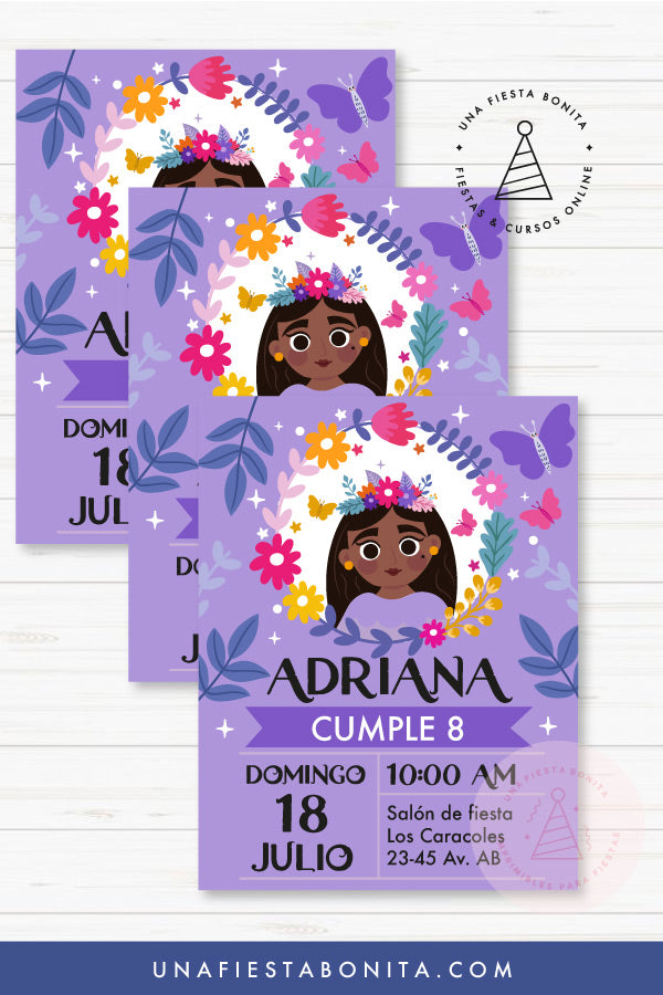 Invitación Isabela de Encanto para imprimir