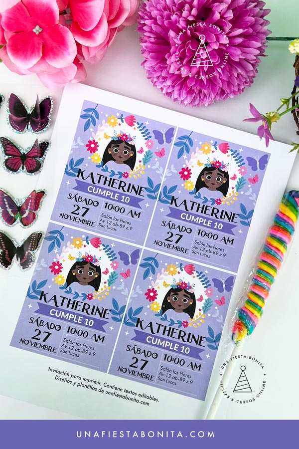 Invitación Isabela de Encanto para imprimir