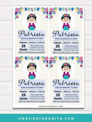 frida kahlo tarjetas de invitacion