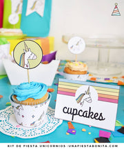 Kit imprimible Unicornio de colores