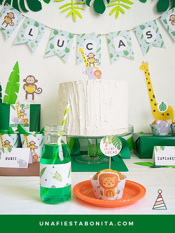 Decoración Cumpleaños Safari Pack Imprimible Fiesta Cumpleaños Infantil  Selva. Celebración Primer Cumpleaños Bebé Jungla DIY Digital -  España