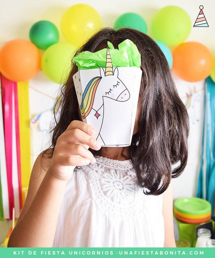 Kit imprimible Unicornio de colores
