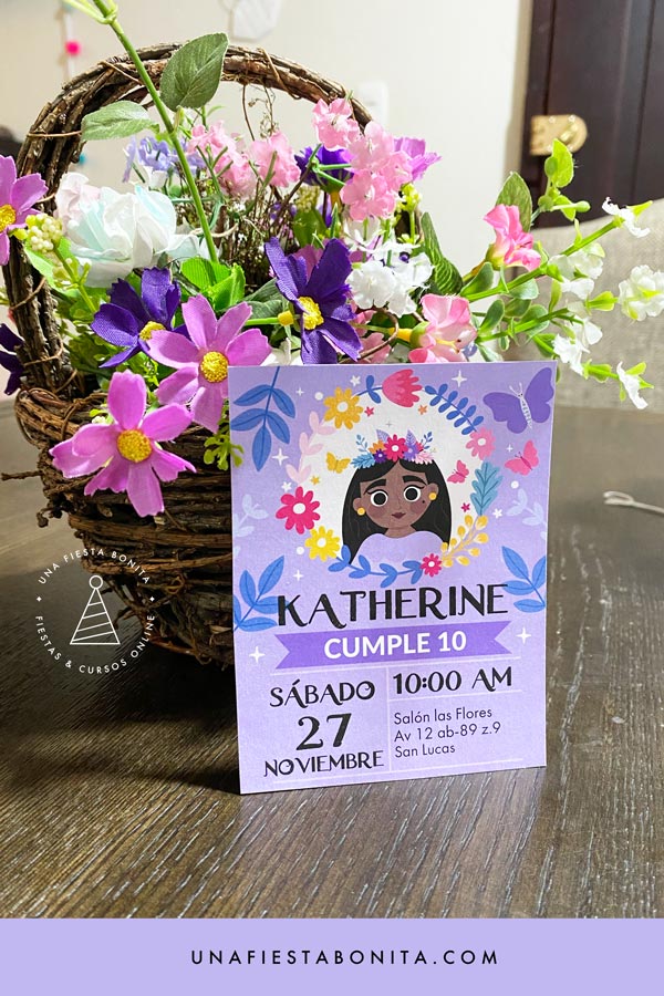 Invitación Isabela de Encanto para imprimir