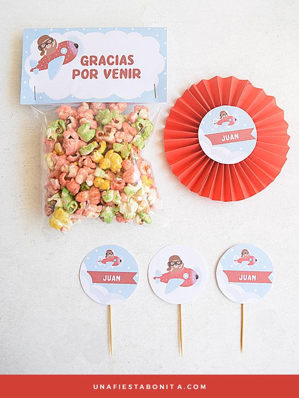 Kit imprimible osito aviador