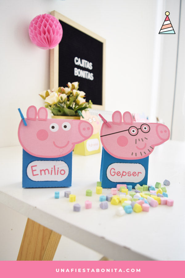 Cajitas para cumpleaños / Peppa Pig