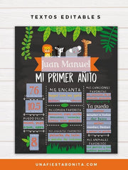 Pizarra (chalkboard) Primer Añito safari