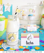 Kit imprimible Unicornio de colores