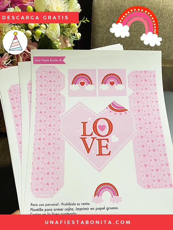 Cajita corazón para San Valentín