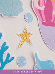 Guirnalda para decorar fiestas - Temática Sirena