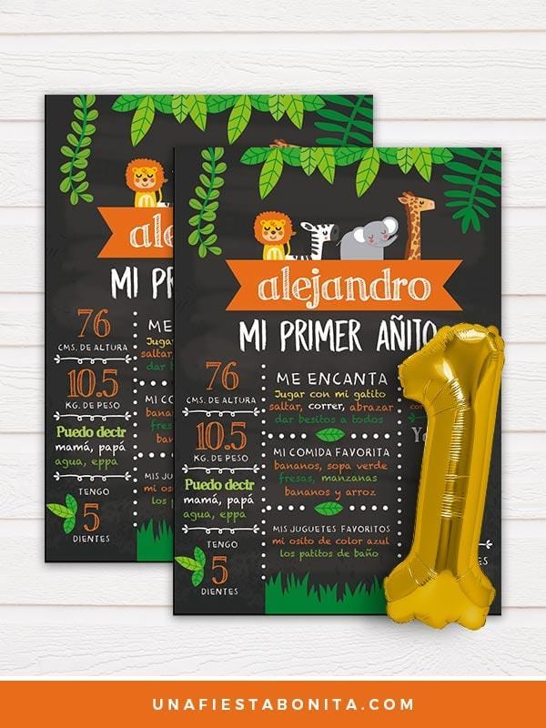 Pizarra (chalkboard) Primer Añito safari