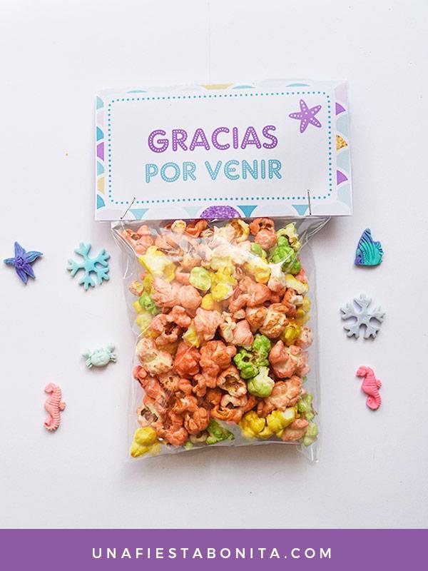 Etiquetas para bolsas de dulces sirena