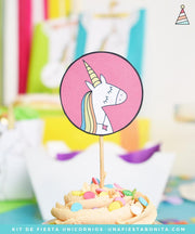 Kit imprimible Unicornio de colores