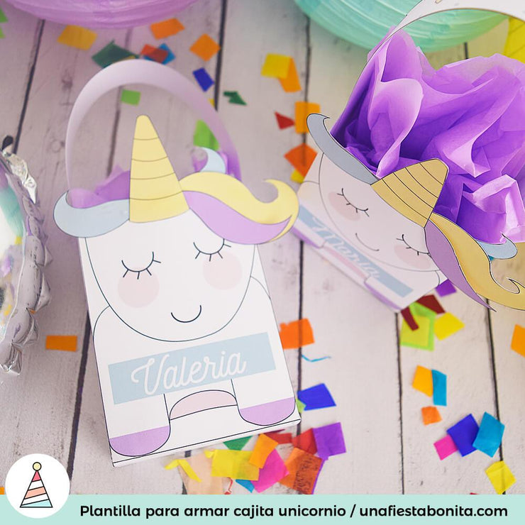 Cajitas para imprimir Unicornio Mágico