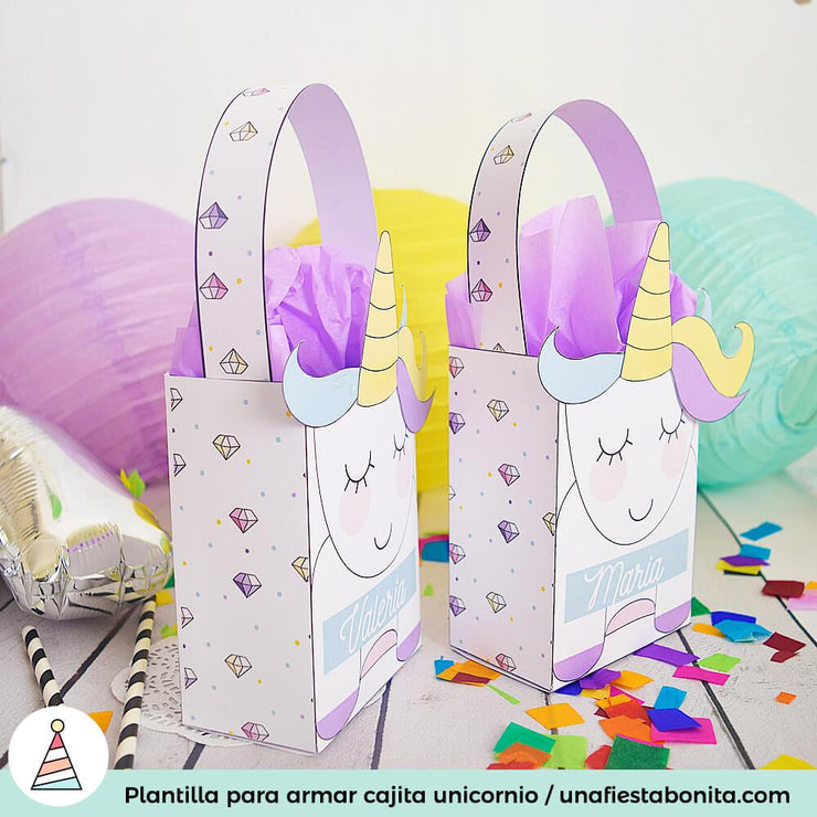 Cajitas para imprimir Unicornio Mágico
