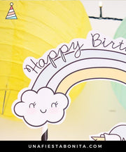 Topper para tarta unicornio mágico