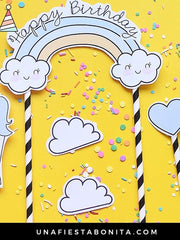 Topper para tarta unicornio mágico